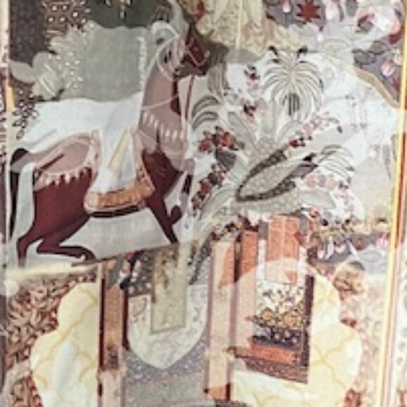 Silk Tunic Artisan Mughal Print Stone & brass buttons Size Large L by SAPPHIRE - Picture 12 of 13